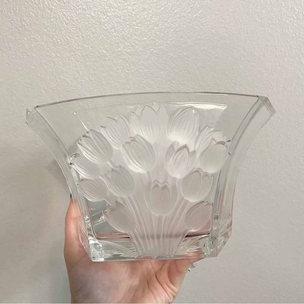 Vintage Barolac Bohemian Chic Small Frosted Tulip Vase
